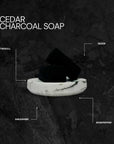 Sköll Cosmetics Cedar Charcoal Soap Bar naturlig såpestykke kullsåpe menn